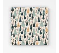 Warren Reed - Designer Boho Inspired Christmas Tree Pattern Canvas in Green | Size: w10 inch x h10 inch Warren Reed - Designer Green w10 inch x h10 inch
