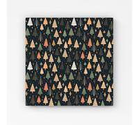 Warren Reed - Designer Boho Inspired Christmas Trees Canvas in Green | Size: W30" x H30" Warren Reed - Designer Green W30" x H30"