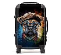 Border Terrier Dog Face Splashart Suitcase Warren Reed - Designer Multi Cabin
