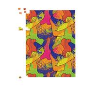Warren Reed - Designer Bright Abstract Pattern Jigsaw Puzzle in Yellow | Size: 500 Piece Warren Reed - Designer Yellow 500 Piece