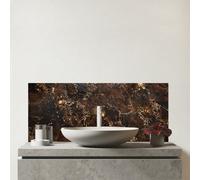 Warren Reed Designer Bronze Quartz Effect Glass Bathroom Splashback