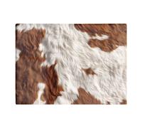Warren Reed Designer Brown White Cow Hide Print Chopping Board