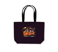 Warren Reed - Designer Cartoon Illustrations A Magical Pumpkin Carriage With Beach Shopper Tote Bag in Orange Warren Reed - Designer Orange