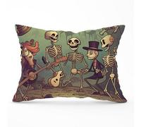 Warren Reed Designer Cartoonish Skeletons Having A Party Cushions 33Cm X 48Cm
