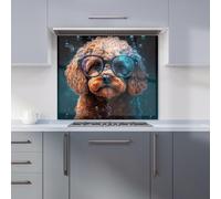 Warren Reed - Designer Cavapoo Dog Face Splashart Kitchen Splashback | Size: 600mm x 750mm Warren Reed - Designer Multicolor 600mm x 750mm