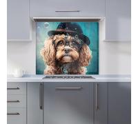 Warren Reed - Designer Cavapoo Dog Splashart Kitchen Splashback | Size: 700mm x 650mm Warren Reed - Designer Multicolor 700mm x 650mm