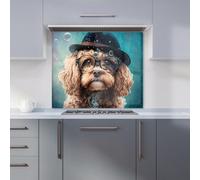Warren Reed Designer Cavapoo Dog Splashart Premium Glass Kitchen Splashback W600mm X H600mm