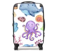 Warren Reed - Designer Children's Sea Life Suitcase - Lightweight Hard Case, TSA Lock, 4 Spinner Wheels