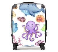 Warren Reed - Designer Children's Sea Life Suitcase - Lightweight Hard Case, TSA Lock, 4 Spinner Wheels