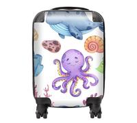 Warren Reed - Designer Children's Sea Life Suitcase - Lightweight Hard Case, TSA Lock, 4 Spinner Wheels
