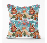 Warren Reed Designer Christmas Gingerbread House Cushions 45Cm X 45Cm