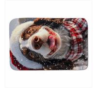 Warren Reed - Designer Christmas Springer Spaniel Sherpa Blanket in Brown | Size: Large Warren Reed - Designer Brown Large