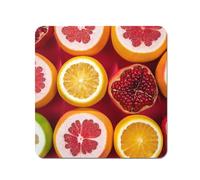 Warren Reed - Designer Citrus & Pomegranate Coasters - Set of 4 in Red Warren Reed - Designer Red