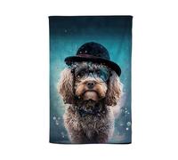 Warren Reed - Designer Cockapoo Dog Splashart Tea Towel Warren Reed - Designer Multicolor