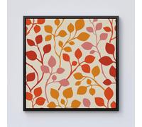 Warren Reed - Designer Colorful Autumn Leaves Framed Canvas in Black | Size: w10 inch x h10 inch Warren Reed - Designer Black w10 inch x h10 inch