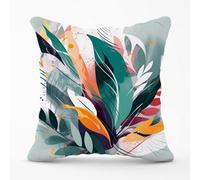 Warren Reed Designer Coloured Abstrace Feather Leaves Cushions 45Cm X 45Cm
