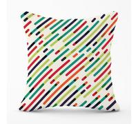 Warren Reed Designer Coloured Diagonal Abstract Pattern Outdoor Cushion 45Cm X 45Cm