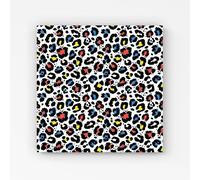 Warren Reed - Designer Coloured Leopard Print Canvas in Blue | Size: w40 inch x h40 inch Warren Reed - Designer Blue w40 inch x h40 inch