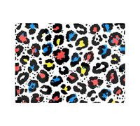 Warren Reed - Designer Coloured Leopard Print Glass Chopping Board, Blue
