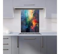 Warren Reed - Designer Colourful Chaos: Urban Dreamscape Kitchen Splashback W600mm x H750mm