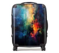 Warren Reed - Designer Colourful Chaos: Urban Dreamscape Suitcase - Lightweight Hard Case, TSA Lock, 4 Spinner Wheels