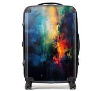 Warren Reed - Designer Colourful Chaos: Urban Dreamscape Suitcase - Lightweight Hard Case, TSA Lock, 4 Spinner Wheels