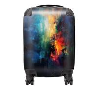 Warren Reed - Designer Colourful Chaos: Urban Dreamscape Suitcase - Lightweight Hard Case, TSA Lock, 4 Spinner Wheels