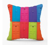 Warren Reed Designer Colourful English Doors Cushions 60Cm X 60Cm