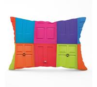 Warren Reed - Designer Colourful English Doors Cushions in Red | Size: 45 cm x 45 cm Warren Reed - Designer Red 45 cm x 45 cm