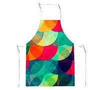Warren Reed - Designer Colourful Grunge Circle Pattern Junior Apron in Red Warren Reed - Designer Red
