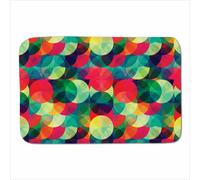 Warren Reed - Designer Colourful Grunge Circle Pattern Sherpa Blanket in Red | Size: Large Warren Reed - Designer Red Large