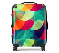 Colourful Grunge Circle Pattern Suitcase Warren Reed - Designer Red Large