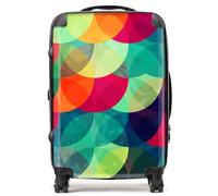 Warren Reed - Designer Colourful Grunge Circle Pattern Suitcase Medium, Multi