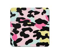 Warren Reed - Designer Colourful Leopard Print Coasters - Set of 4 in Pink Warren Reed - Designer Pink