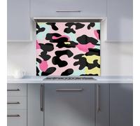 Colourful Leopard Print Kitchen Splashback Warren Reed - Designer Pink 700mm x 650mm