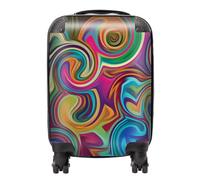 Colourful Wave Pattern Suitcase Warren Reed - Designer Red Mini Cabin