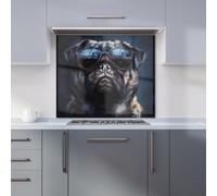 Warren Reed Designer Cool Pug With Midnight Shades Kitchen Splashback