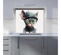 Warren Reed - Designer Cornish Rex Cat Splashart Kitchen Splashback W700Mm X H650Mm, Multi