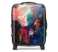 Warren Reed - Designer Cosmic Fusion: Colours of The Universe Suitcase - Lightweight Hard Case, TSA Lock, 4 Spinner Wheels