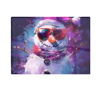 Warren Reed - Designer Cosmic Snowman Celebration Chopping Board in Purple Warren Reed - Designer Purple
