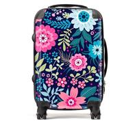 Warren Reed - Designer Cute Colourful Flower Pattern Suitcase Cabin, Multi