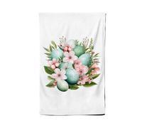 Warren Reed - Designer Cute Easter Egg Arrangement Tea Towel Warren Reed - Designer Multicolor