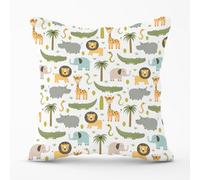 Warren Reed Designer Cute Safari Animals Outdoor Cushion 45Cm X 45Cm