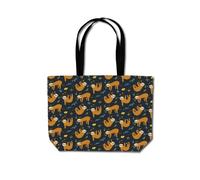 Warren Reed - Designer Cute Sloths Beach Shopper Tote Bag in Brown Warren Reed - Designer Brown