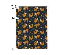 Warren Reed - Designer Cute Sloths Jigsaw Puzzle in Brown | Size: 1000 Pieces Warren Reed - Designer Brown 1000 Pieces