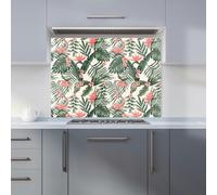 Warren Reed - Designer Dark Tropical Green Leaves Kitchen Splashback - W900mm x H650mm