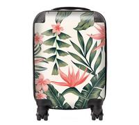 Dark Tropical Green Leaves Suitcase Warren Reed - Designer Green Mini Cabin