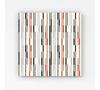 Warren Reed - Designer Dashed Stroke Pattern Canvas in Red | Size: w10 inch x h10 inch Warren Reed - Designer Red w10 inch x h10 inch