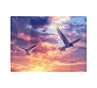 Warren Reed - Designer Dawn Flight: Swallows At Sunrise Chopping Board Warren Reed - Designer Multicolor