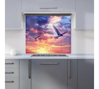 Warren Reed Designer Dawn Flight: Swallows At Sunrise Kitchen Splashback